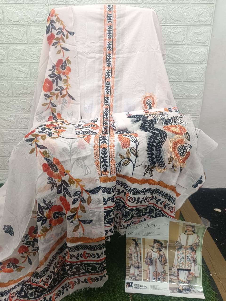 ZOHAIB TEXTILES SUNSHINE PRINTKARI EDITION EMBROIDERED SHIRT TYPE PAKISTANI SUIT EXPORTER